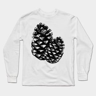 Two pinecone hand-drawing Long Sleeve T-Shirt